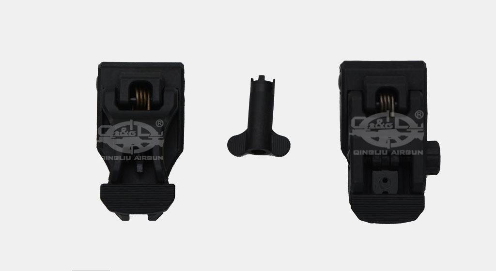 The black version of front and rear sights